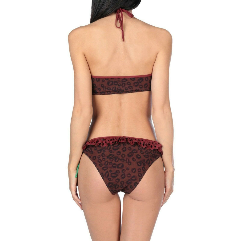 ROSEANNA 8 US/40 FR bikini swimsuit leopard ruffle $236 2 piece Paris France-Clothing, Shoes & Accessories:Women's Clothing:Swimwear-Roseanna-8 US-Brown leopard-Jenifers Designer Closet