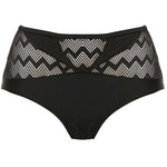CURVY KATE M-US hi voltage bikini bottom swimsuit high waist mesh 12-UK-Swimwear-Curvy Kate-Medium-Black-Jenifers Designer Closet