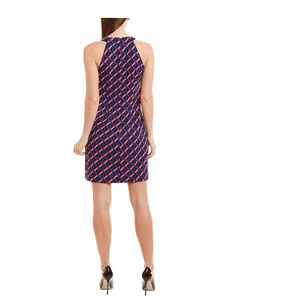 TRINA TURK printed M upscale above knee shift dress ponte knit geo bright - Jenifers Designer Closet