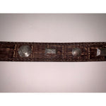 NWT BRIGHTON 32 silver buckle wide leather belt brown medallions asiago concho-Clothing, Shoes & Accessories:Women:Women's Accessories:Belts-Brighton-Jenifers Designer Closet