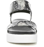 FRANCO SARTO leather sandals shoes snake reptile casual comfy flats ankle - Jenifers Designer Closet