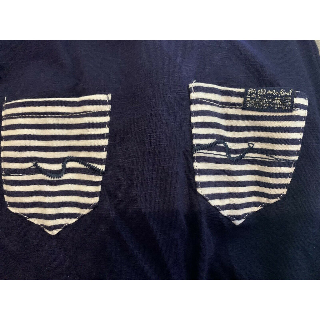 7 For All Mankind 6-9 mo infant baby one pc footie footed outfit snap navy-Clothing, Shoes & Accessories:Baby:Baby & Toddler Clothing:Outfits & Sets-7 For All Mankind-Jenifers Designer Closet