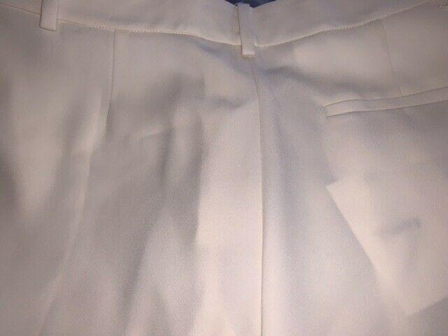 THEORY 6 high waist pants slacks trousers straight Rice crepe cream $335 - Jenifers Designer Closet