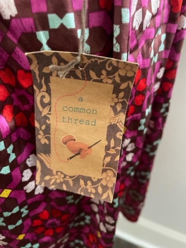 A Common Thread S wrap sash waist skirt Silk Beaded Tie $242 designer career