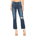 PAIGE denim jeans 29 Jacqueline Straight crop Domino destructed raw hem-Clothing, Shoes & Accessories:Women's Clothing:Jeans-Paige-29-Blue-Jenifers Designer Closet