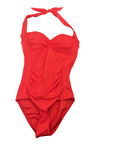 JETS by Jessika Allen Australia 4-US one-piece swimsuit banded flame ruched
