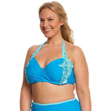 PARAMOUR Felina Plus Size 2X underwire 2-Piece Bikini swimsuit flattering-Clothing, Shoes & Accessories:Women's Clothing:Swimwear-Paramour by Felina-2X-Blue-Jenifers Designer Closet