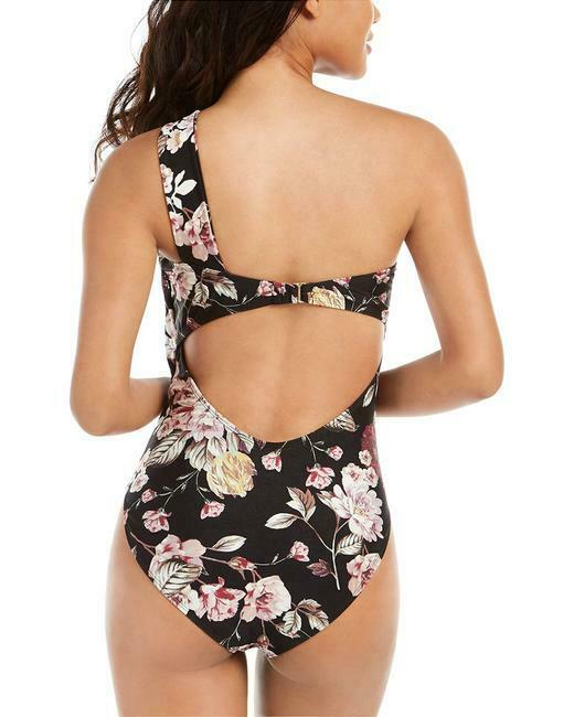 RACHEL ROY S 1 piece one-shoulder swimsuit floral convertible maillot tank