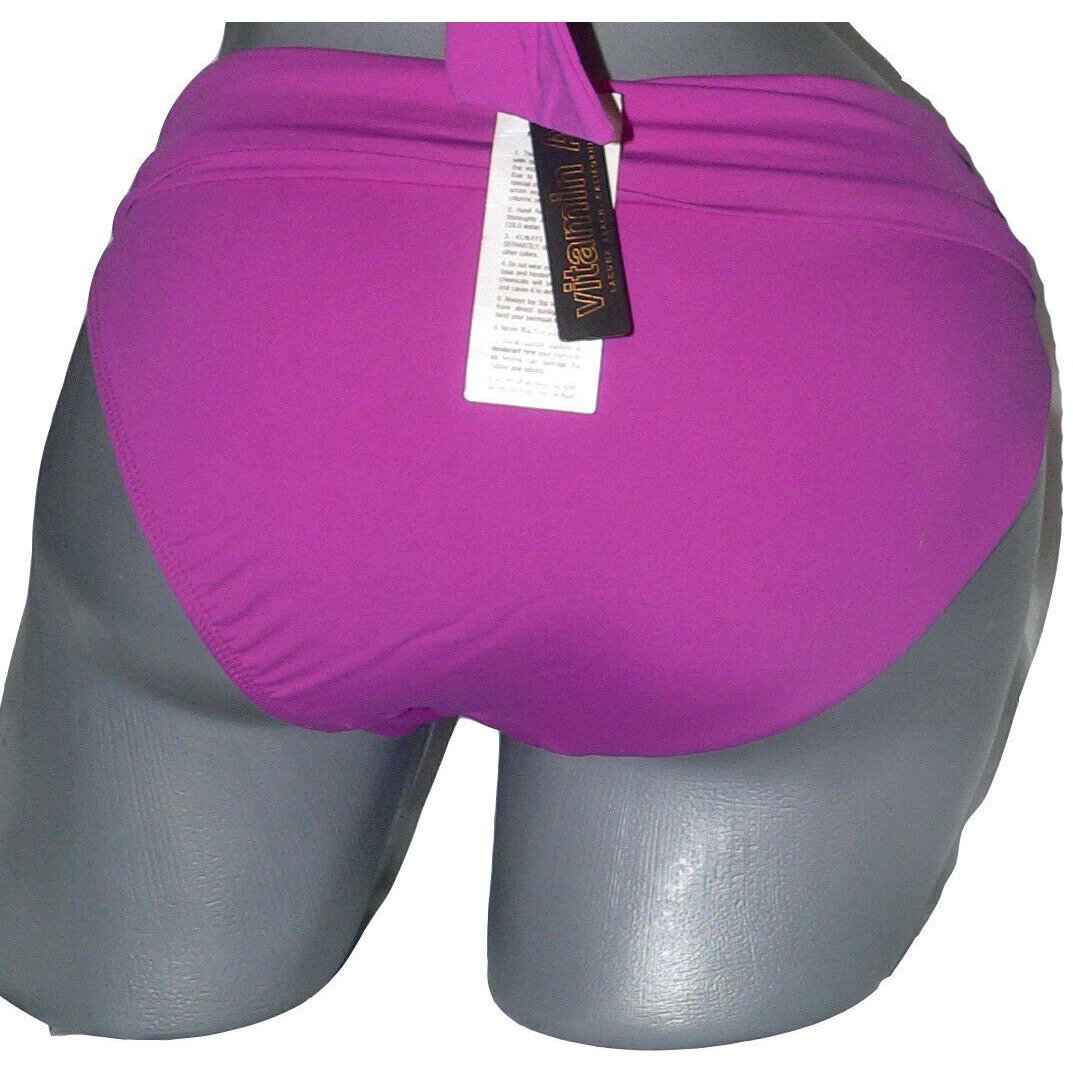 VITAMIN A 4 XS designer swimsuit bikini bottom only berry fold-over waist-Clothing, Shoes & Accessories:Women's Clothing:Swimwear-Vitamin A-XS-Sangria-Jenifers Designer Closet