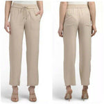THEORY M 100% raw Silk pants slacks trousers $295 drawstring elastic waist - Jenifers Designer Closet