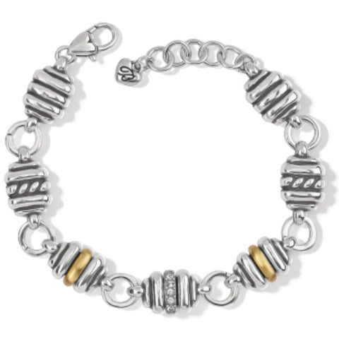 BRIGHTON Charlotte two-tone silver gold Swarovski crystal bracelet