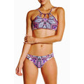 RED CARTER South Beach L designer swimsuit bikini rose $177 hi-neck strappy-Clothing, Shoes & Accessories:Women's Clothing:Swimwear-RED CARTER-Large-Multi-Jenifers Designer Closet