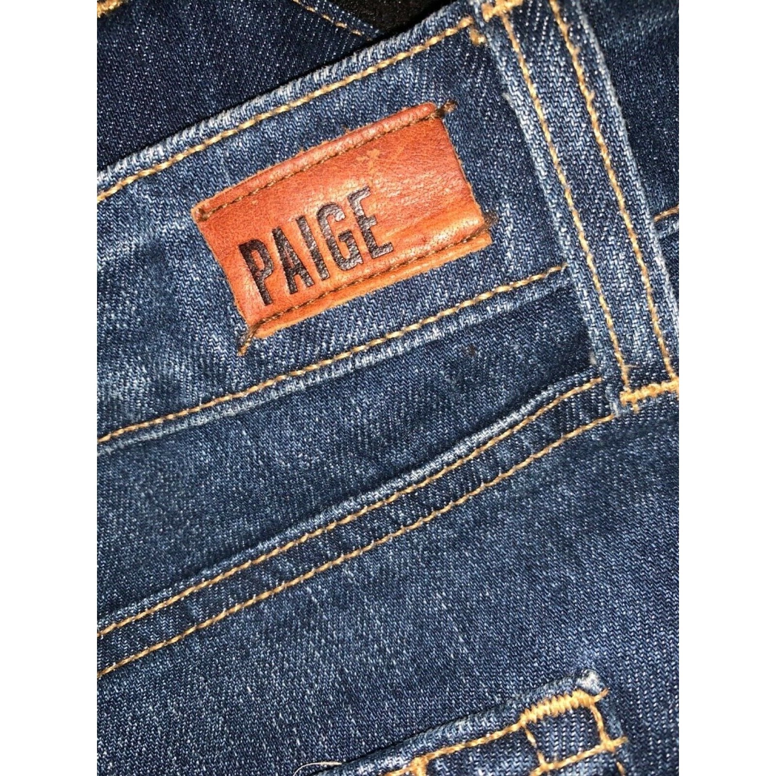 PAIGE Denim Maternity blue jeans 27 side gussets straight or cuffed skinny-Clothing, Shoes & Accessories:Women:Women's Clothing:Maternity:Jeans-Paige-Jenifers Designer Closet