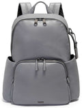 TUMI Voyageur Ruby Backpack gray leather carry-on laptop bag travel business