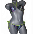 LA PERLA Studio 44 8 lime green black/multi Italy bikini swimsuit bandeau-Clothing, Shoes & Accessories:Women's Clothing:Swimwear-La Perla Studio-44-Lime/black/multi-Jenifers Designer Closet