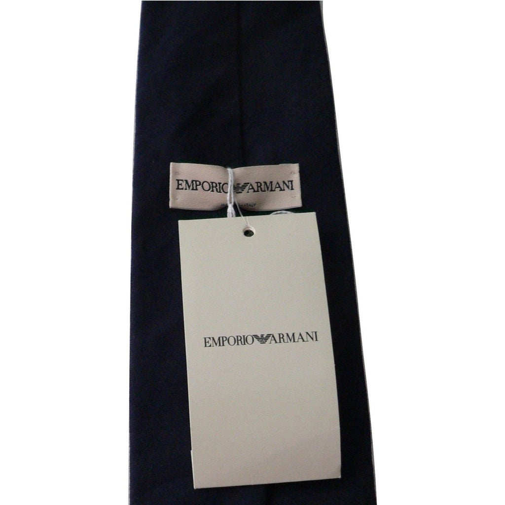 EMPORIO ARMANI men's suit necktie tie dark navy blue Cravatte Jacquard sharp-Clothing, Shoes & Accessories:Men's Accessories:Ties-Emporio Armani-OS-Navy-Male-Jenifers Designer Closet