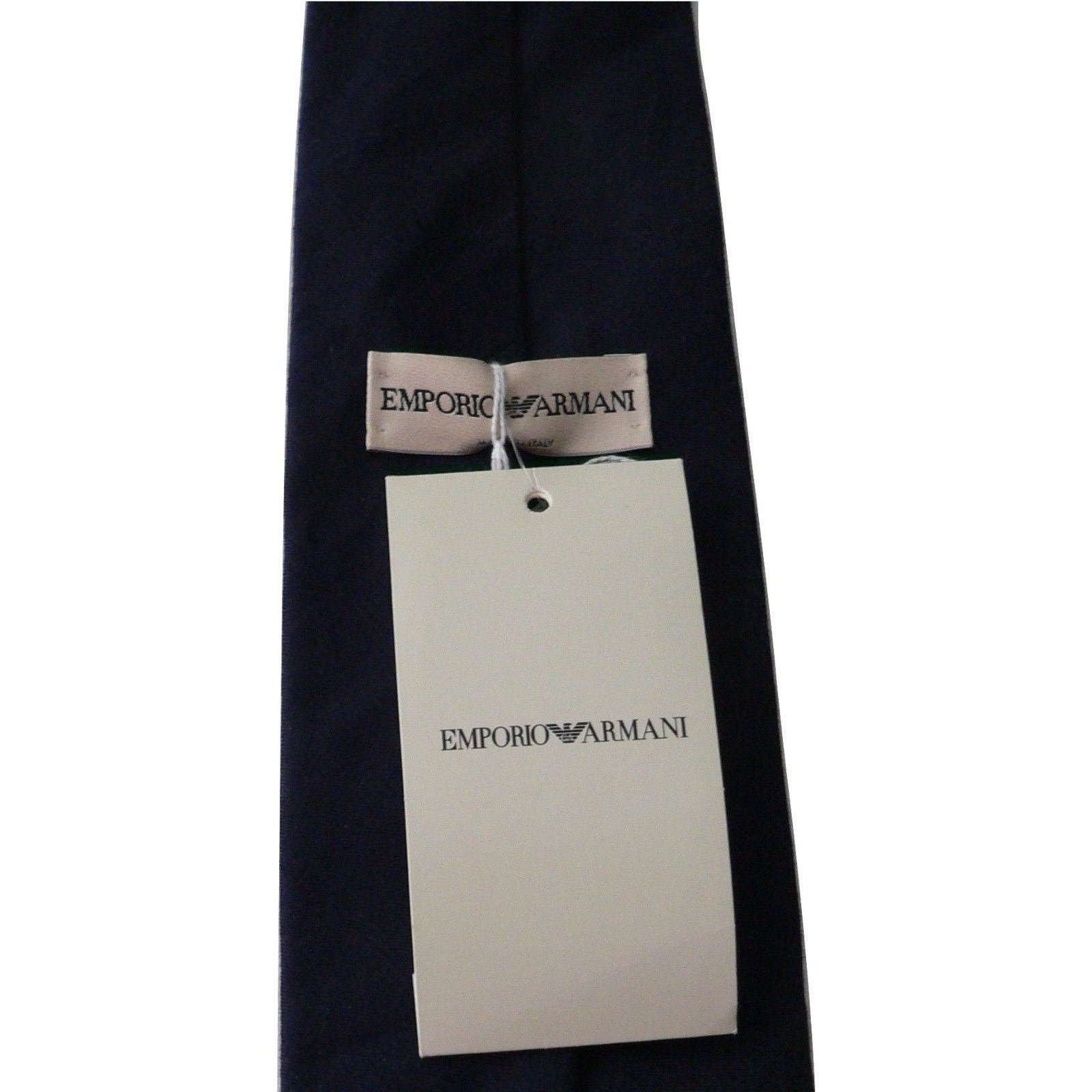 EMPORIO ARMANI men's suit necktie tie dark navy blue Cravatte Jacquard sharp-Clothing, Shoes & Accessories:Men's Accessories:Ties-Emporio Armani-OS-Navy-Male-Jenifers Designer Closet