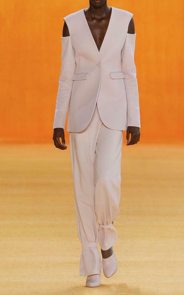 SALLY LAPOINTE M pink mauve track pants w/cinched legs All Too Human