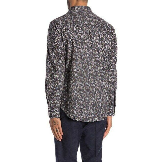 ROBERT GRAHAM shirt M black multi contrast cuffs designer men's geometric-Clothing, Shoes & Accessories:Men:Men's Clothing:Shirts:Casual Button-Down Shirts-Robert Graham-Medium-Black-Jenifers Designer Closet