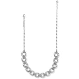 BRIGHTON Interlok woven collar silver necklace adjustable length stunning