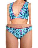 NANETTE LEPORE bikini swimsuit 4 bathing suit floral designer 2 pc