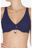 SHAN Swimwear 8 underwire bikini swimsuit 2 Piece marine blue navy
