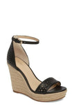 BOTKIER 8.5 leather platform wedge heels espadrilles shoes sandals ankle - Jenifers Designer Closet