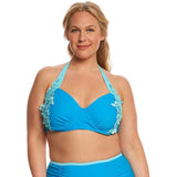 PARAMOUR Felina Plus Size 2X underwire 2-Piece Bikini swimsuit flattering-Clothing, Shoes & Accessories:Women's Clothing:Swimwear-Paramour by Felina-2X-Blue-Jenifers Designer Closet