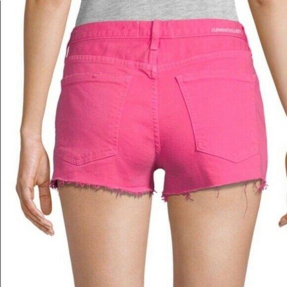 CURRENT/ELLIOTT 23 the boyfriend cutoff denim shorts fandango pink $178-Clothing, Shoes & Accessories:Women's Clothing:Shorts-Current/Elliott-23-Pink-Jenifers Designer Closet