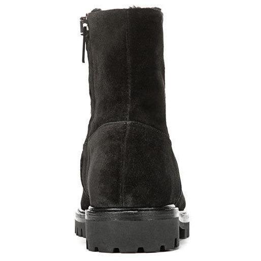 VINCE Frances 35 zip suede & shearling ankle boots lug sole black $425-Clothing, Shoes & Accessories:Women's Shoes:Boots-Vince-35-Black-Jenifers Designer Closet