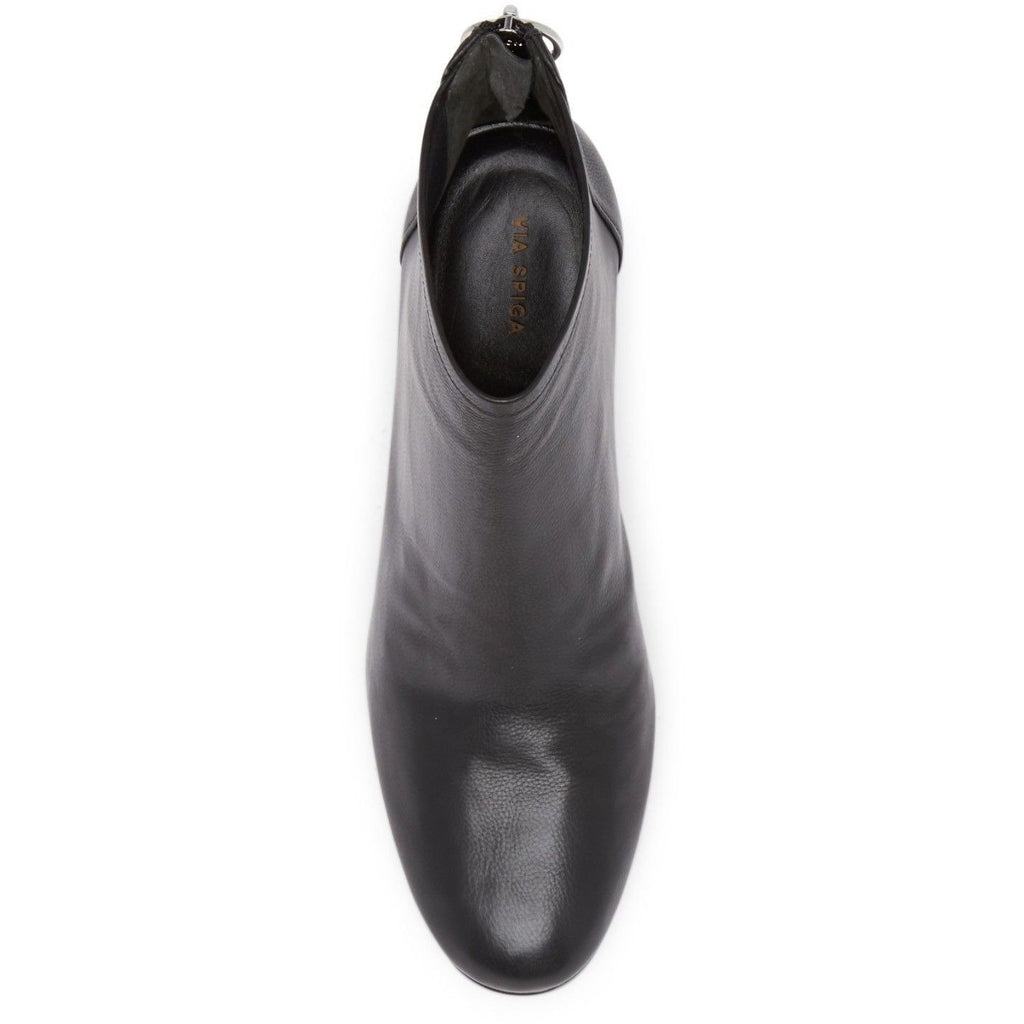 VIA SPIGA Italy Booties Boots 35 5 smooth leather heels shoes zipper heel-Clothing, Shoes & Accessories:Women's Shoes:Boots-Via Spiga-35-Black-Jenifers Designer Closet