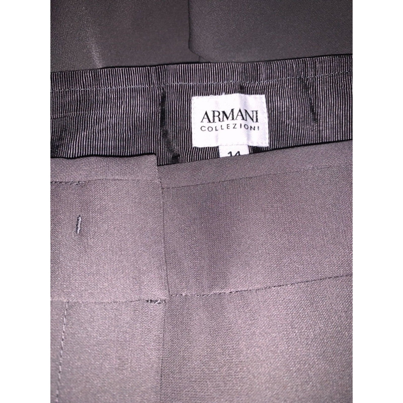 GIORGIO ARMANI COLLEZIONI 50/14 pants trousers slacks career $495 retail-Clothing, Shoes & Accessories:Women's Clothing:Pants-Armani Collezioni-14/50-Gray-Jenifers Designer Closet