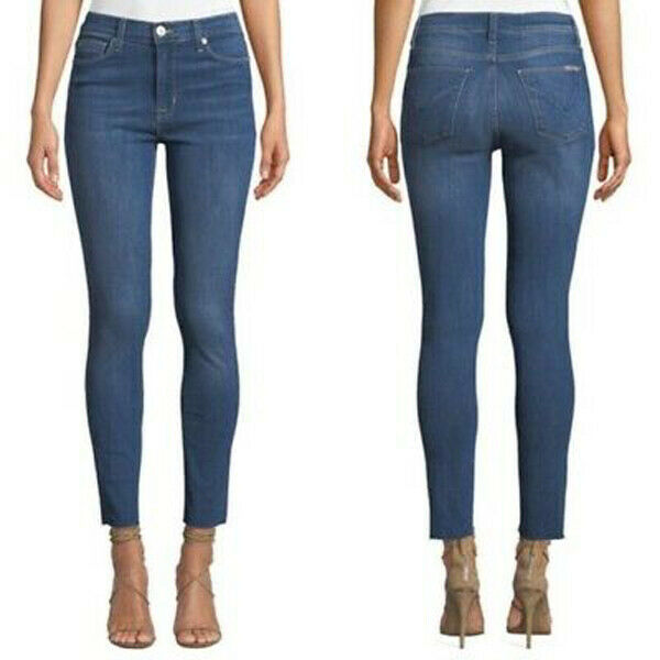 HUDSON 25 Blair high rise ankle Super Skinny blue jeans denim