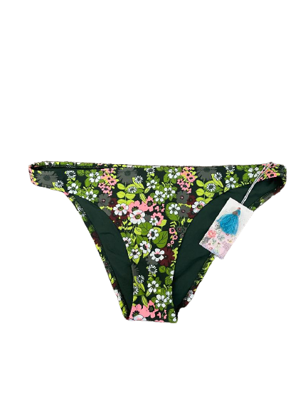 JOHNNY WAS XL multi mono hipster swimsuit bikini bottom green floral peach