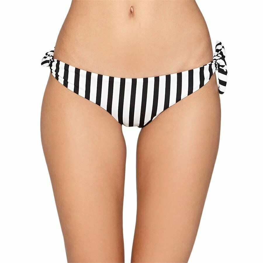 AMUSE SOCIETY M Anthropologie bikini swimsuit striped ruffle off shoulder