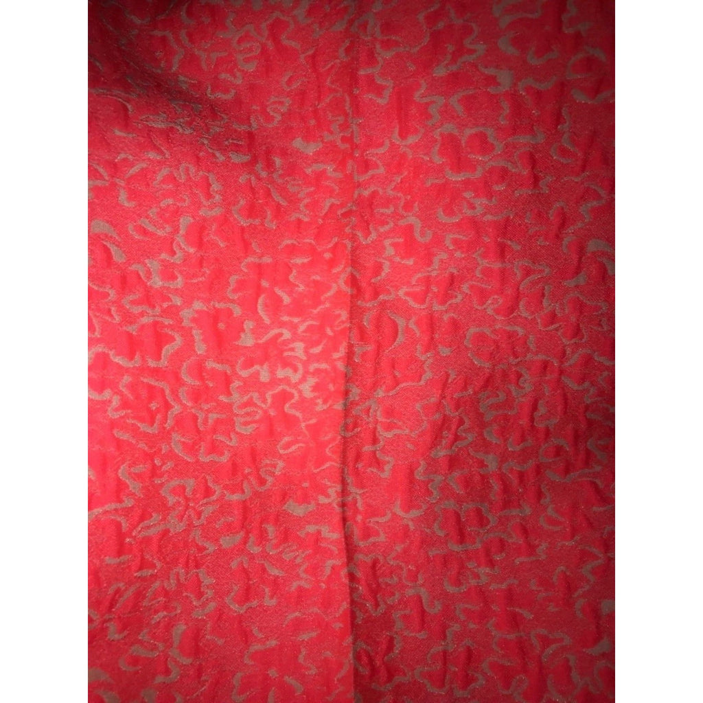 JIL SANDER pants neon pink-orange jacquard 48 Italy ankle crop cuffed luxury-Clothing, Shoes & Accessories:Women's Clothing:Pants-Jil Sander-48-orange/white-Jenifers Designer Closet