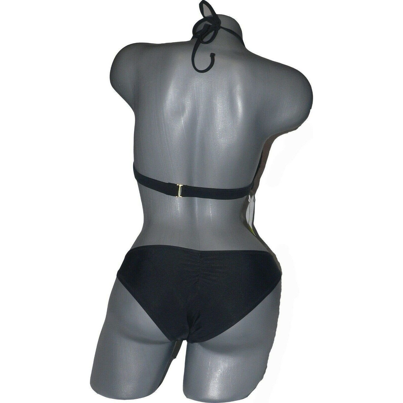 LORI COULTER 8 swimsuit bikini black 2 pc True Measure puckered bottom-Clothing, Shoes & Accessories:Women's Clothing:Swimwear-Lori Coulter-8-Black-Jenifers Designer Closet
