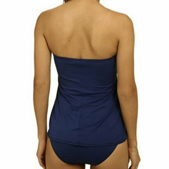 RALPH LAUREN 6 tank swimsuit swim dress flyaway indigo navy strapless