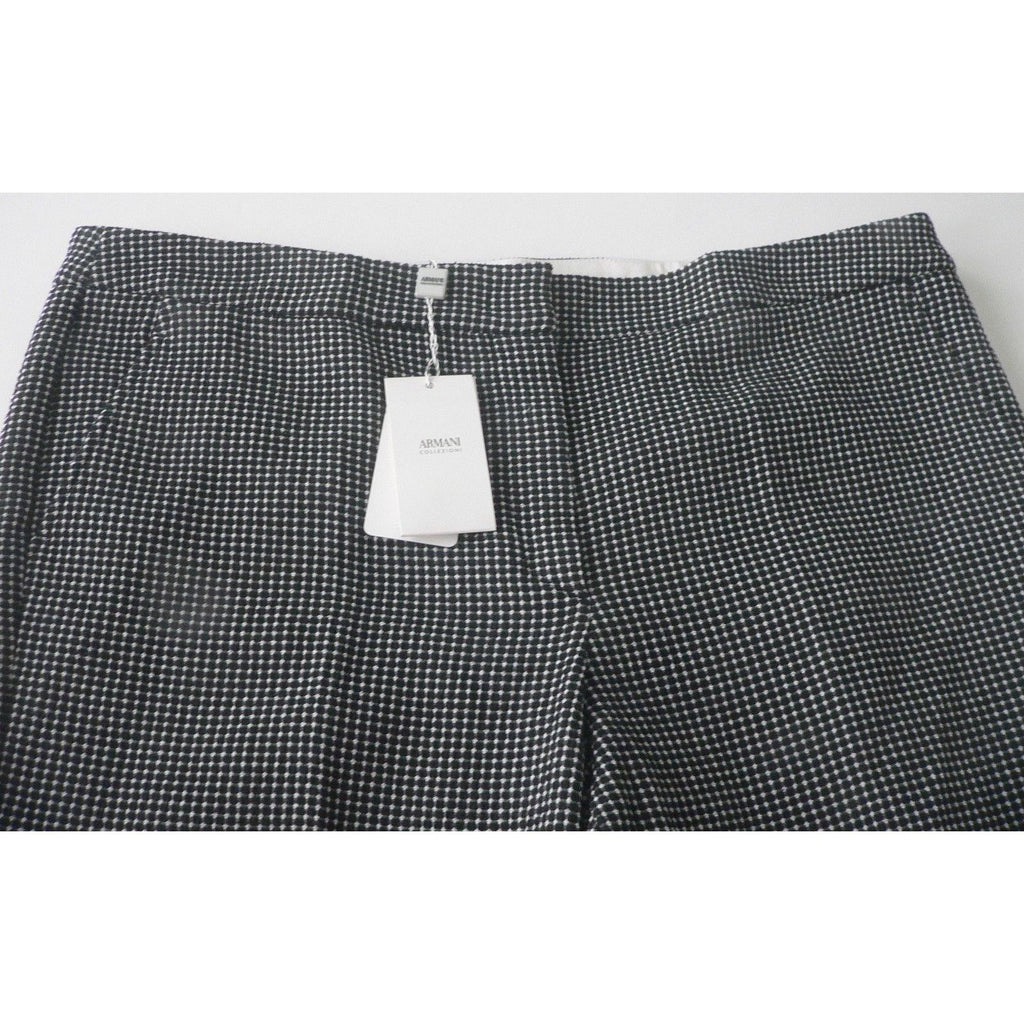 ARMANI COLLEZIONI 52/16 pants trousers slacks black/white heavyweight career-Clothing, Shoes & Accessories:Women's Clothing:Pants-Armani Collezioni-52//16-Black/white-Jenifers Designer Closet