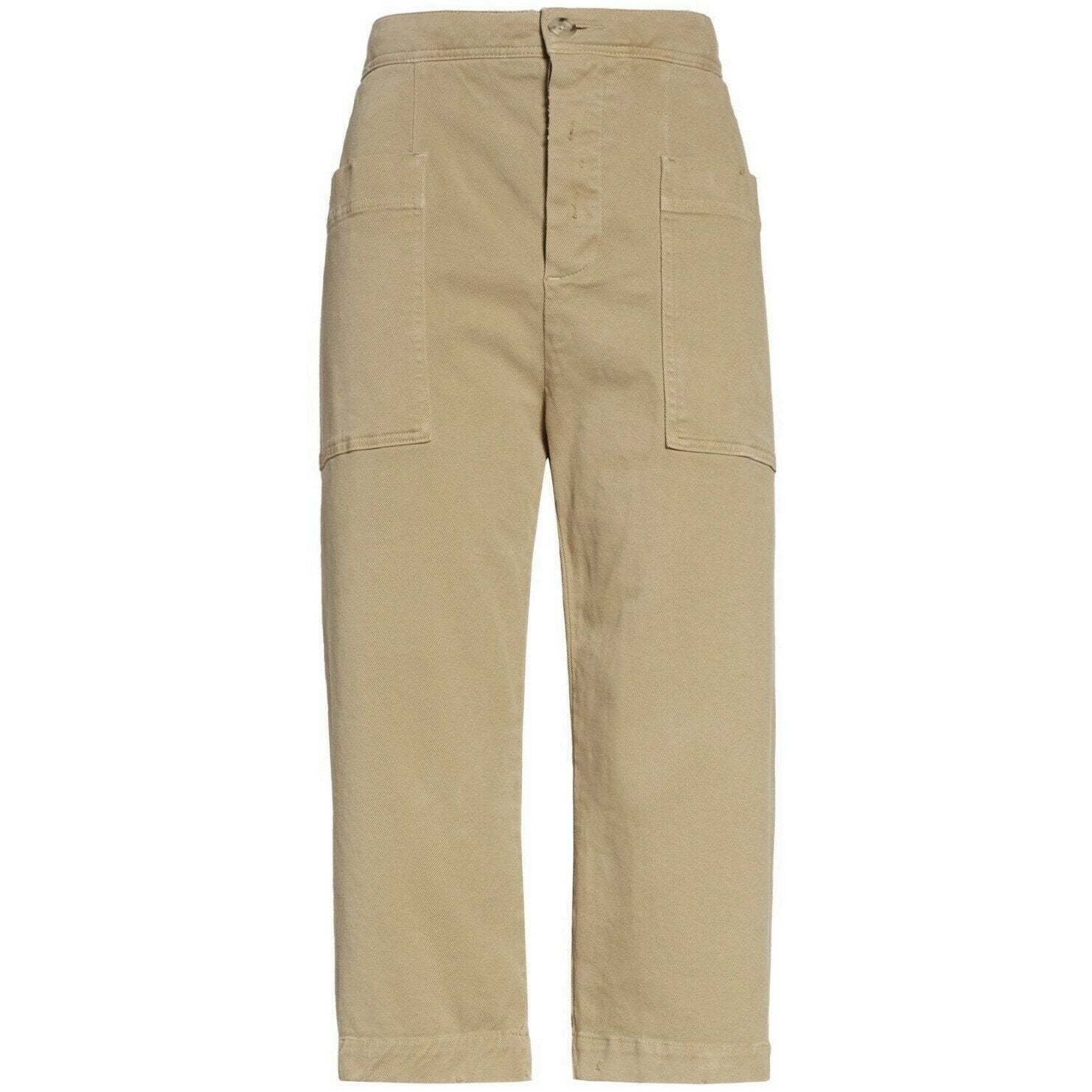 JAMES PERSE 27 4 cropped cargo pants tan khaki soft cotton twill comfy-Clothing, Shoes & Accessories:Women's Clothing:Pants-James Perse-27/4-Tan-Jenifers Designer Closet