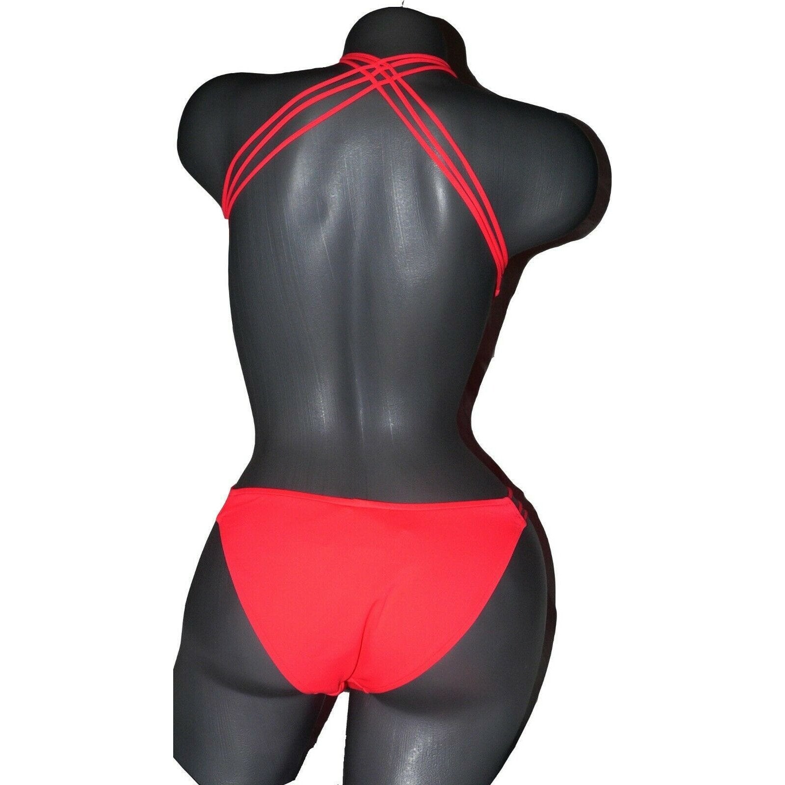 MILLY Cabana P XS one piece monokini cutout swimsuit strappy flame neon-Clothing, Shoes & Accessories:Women's Clothing:Swimwear-MILLY-P-Flame-Jenifers Designer Closet
