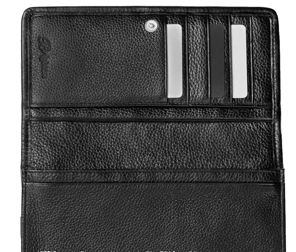 BRIGHTON Rockmore Pretty Tough wallet crossbody with chain black silver