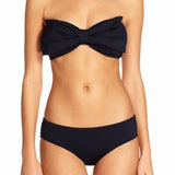 KATE SPADE New York swimsuit XS bikini 2PC black Georgica bow bandeau chic