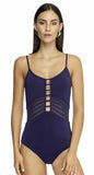 JETS by Jessika Allen Australia parallels one piece swimsuit indigo
