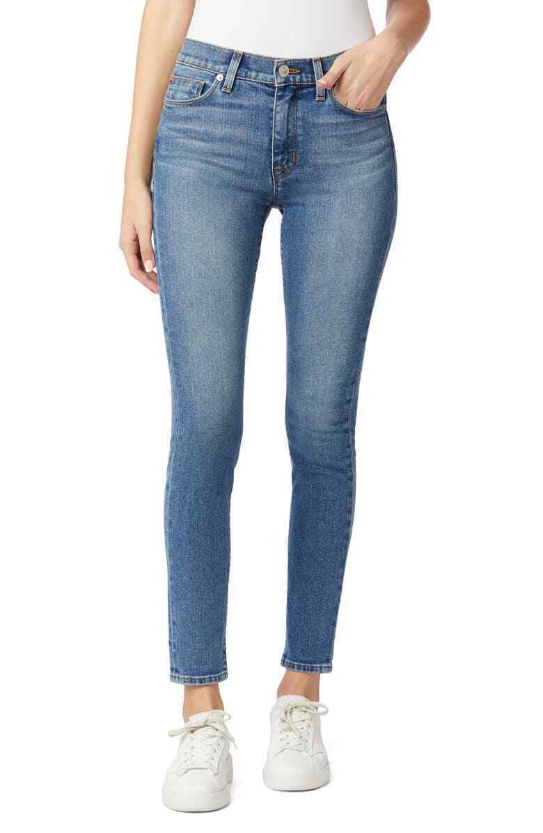 HUDSON 25 Blair high rise ankle Super Skinny blue jeans denim