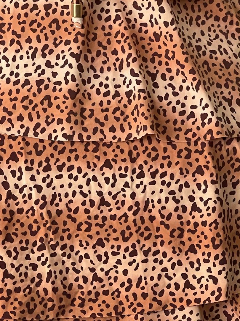 SOFIA by VIX M swimsuit cover-up dress feline animal leopard print tiered