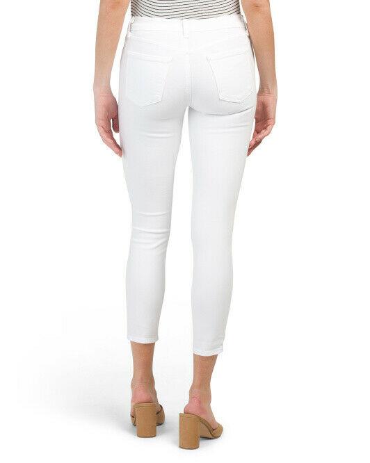 J BRAND 835 white denim jeans skinny stretch destructed cropped - Jenifers Designer Closet