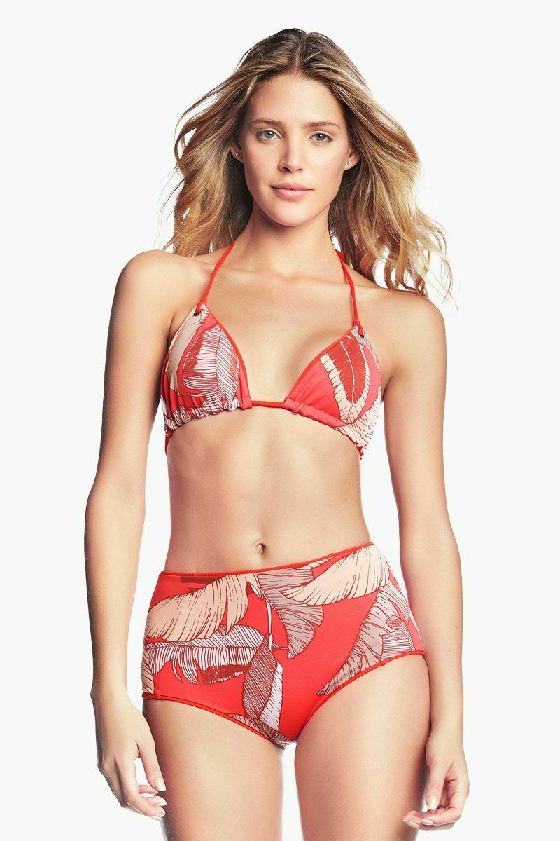 MAAJI high waist S M tropical cayenne reversible 2-piece bikini swimsuit