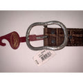 NWT BRIGHTON 32 silver buckle wide leather belt brown medallions asiago concho-Clothing, Shoes & Accessories:Women:Women's Accessories:Belts-Brighton-Jenifers Designer Closet