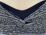 IISLI L sweater knit dress blue black spaghetti strap shimmery designer